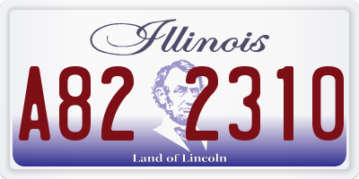 IL license plate A822310
