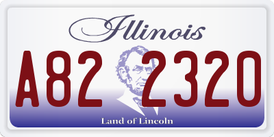 IL license plate A822320