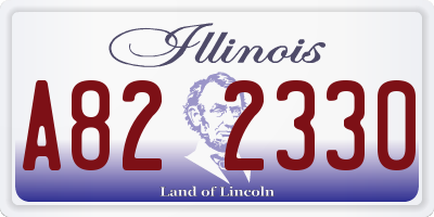 IL license plate A822330