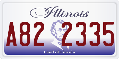 IL license plate A822335