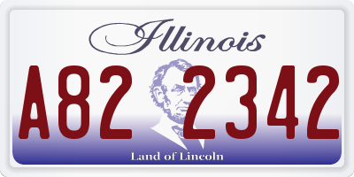 IL license plate A822342
