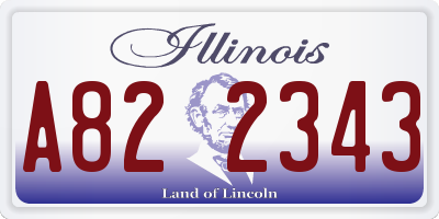 IL license plate A822343