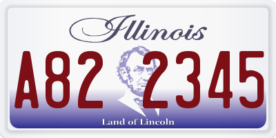 IL license plate A822345