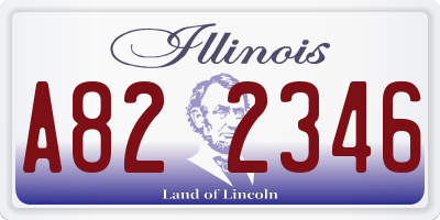 IL license plate A822346
