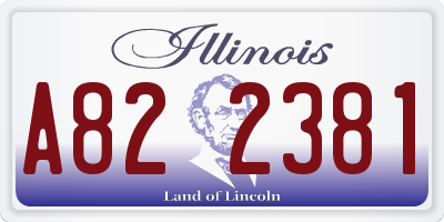 IL license plate A822381