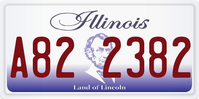 IL license plate A822382