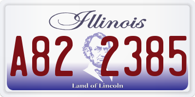 IL license plate A822385