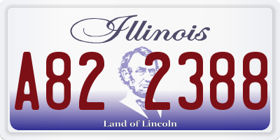IL license plate A822388