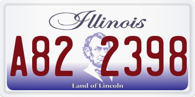 IL license plate A822398