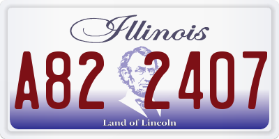 IL license plate A822407