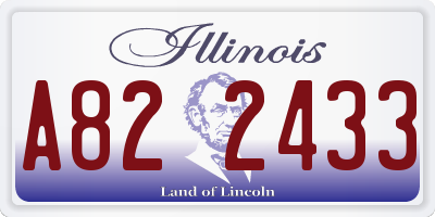 IL license plate A822433