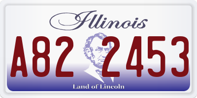 IL license plate A822453