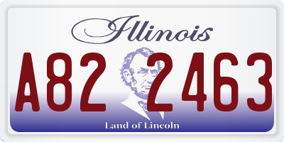 IL license plate A822463