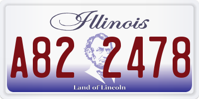 IL license plate A822478