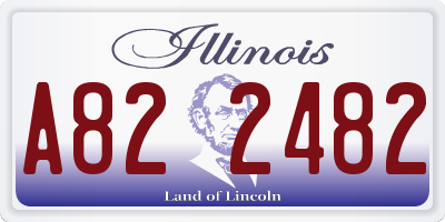 IL license plate A822482