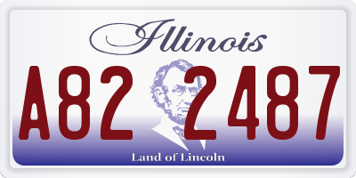 IL license plate A822487