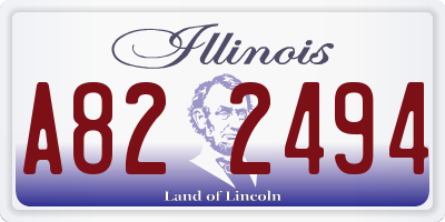 IL license plate A822494