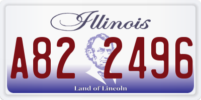 IL license plate A822496
