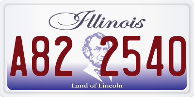 IL license plate A822540