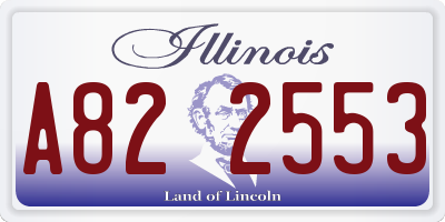 IL license plate A822553