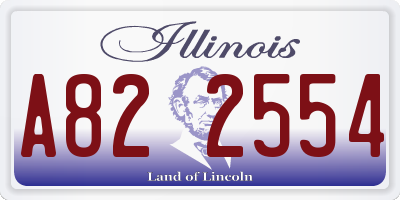 IL license plate A822554