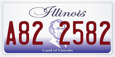IL license plate A822582