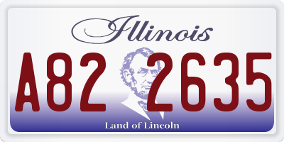 IL license plate A822635