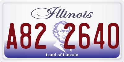 IL license plate A822640