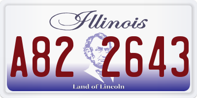 IL license plate A822643