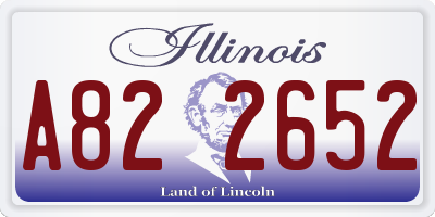 IL license plate A822652