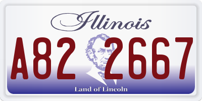 IL license plate A822667