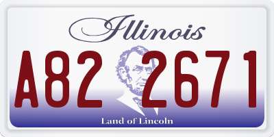 IL license plate A822671