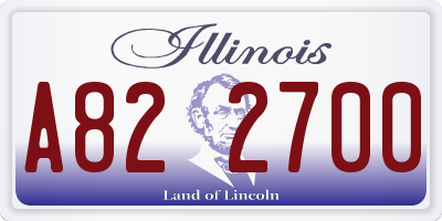 IL license plate A822700