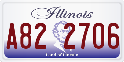 IL license plate A822706