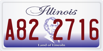 IL license plate A822716