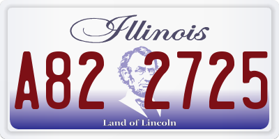 IL license plate A822725