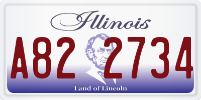 IL license plate A822734