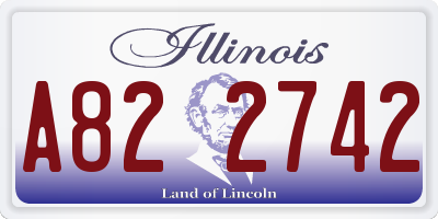 IL license plate A822742
