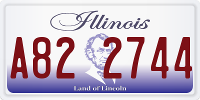 IL license plate A822744