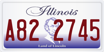 IL license plate A822745