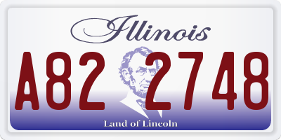 IL license plate A822748