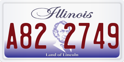 IL license plate A822749