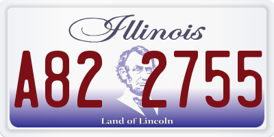 IL license plate A822755