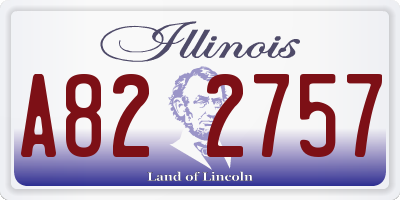 IL license plate A822757