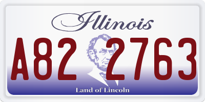 IL license plate A822763