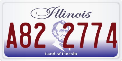 IL license plate A822774