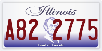 IL license plate A822775