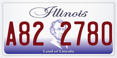 IL license plate A822780