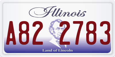 IL license plate A822783