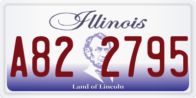 IL license plate A822795